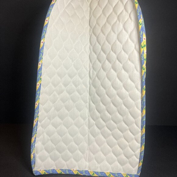 Vintage 1970s Retro Blue, Yellow & White Floral Quilted Kitchen Appliance Cover - Picture 5 of 8